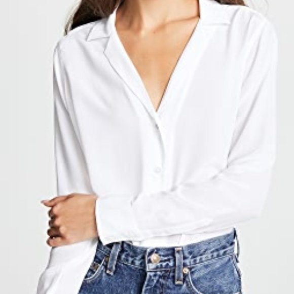 Equipment Tops - Equipment Charlina Silk Blouse in Nature White